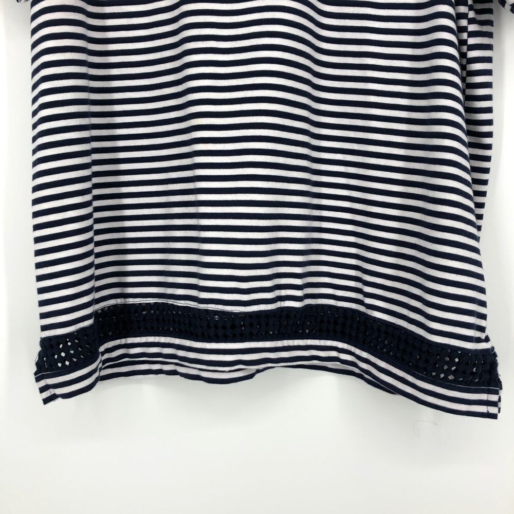JOSEPH A. Striped Crochet Inset Top - Picture 4 of 8